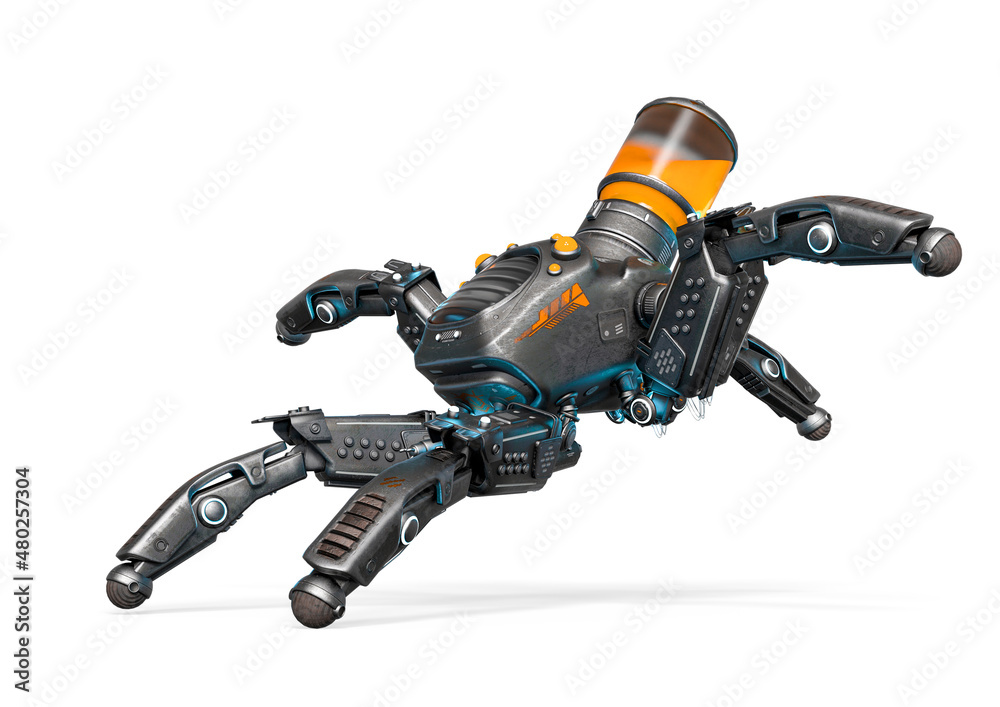 spider bot is landing after jump spider bot is landing after jump