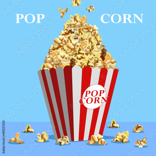 Popcorn packaging design. Popcorn box
