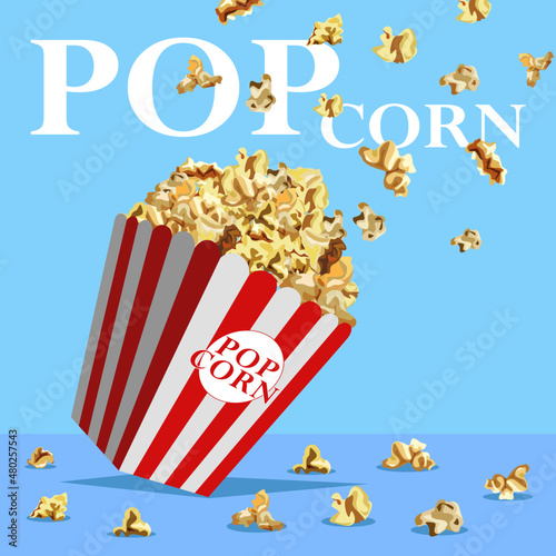 Popcorn packaging design. Popcorn box