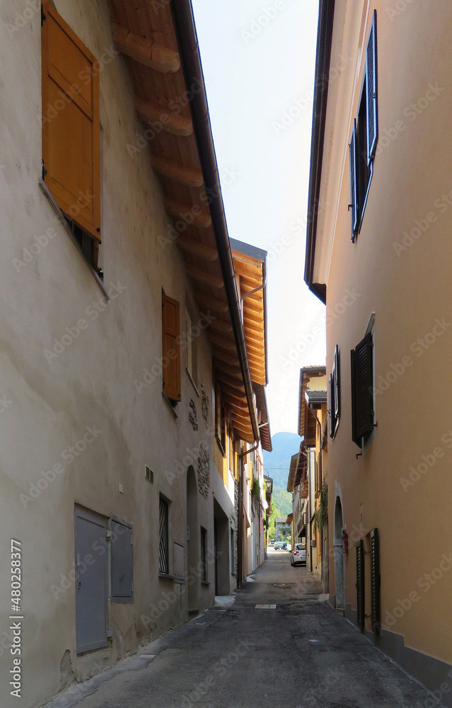 Another narrow street in Levico Terme Italy