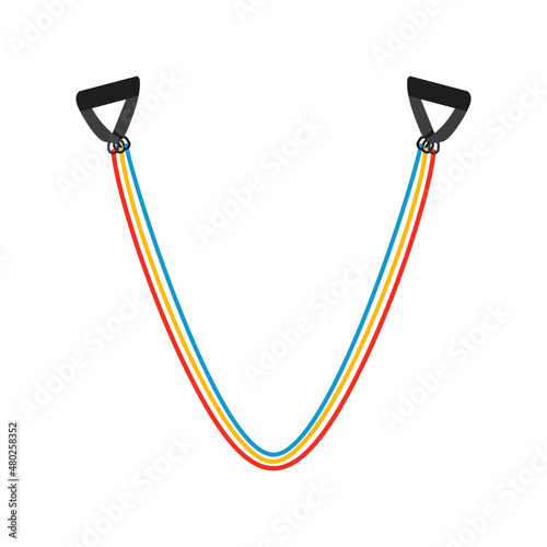 Resistance Bands, Resistance Band Icon, Exercise Bands, Fitness Bands, Vector Illustration Background