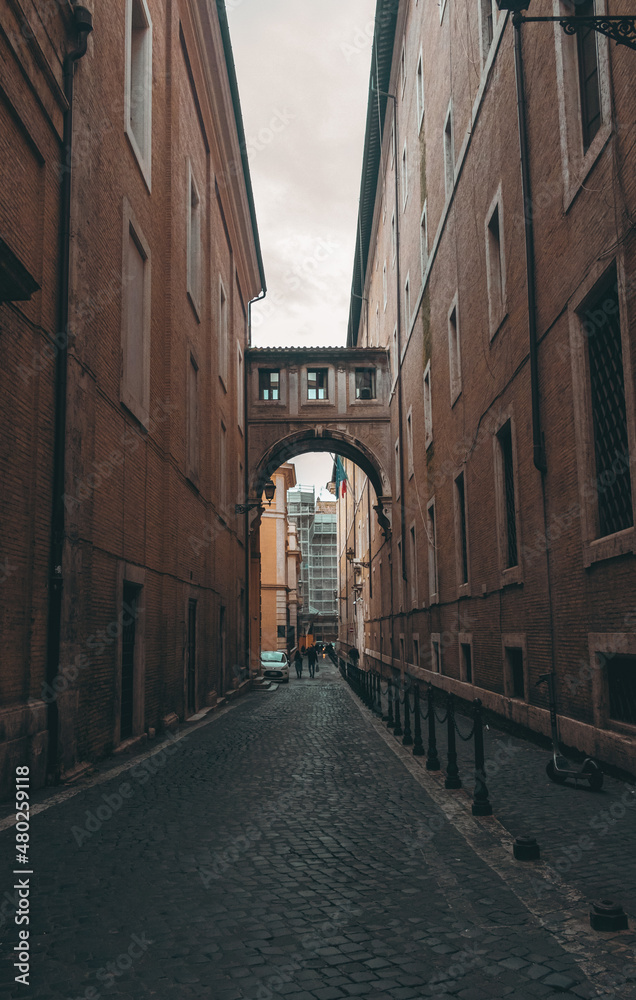 narrow street country rome