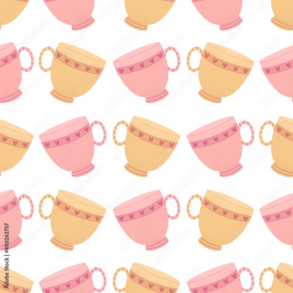 cute valentine's day pattern - cups for lovers cute valentine's day pattern - cups for lovers