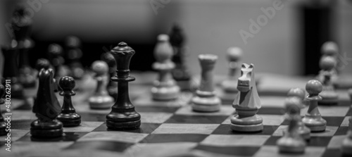 Fotografia Chess pieces on a chessboard