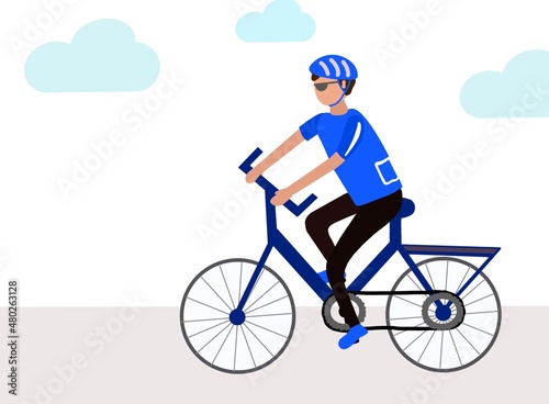 Person riding a bike, e-bike
