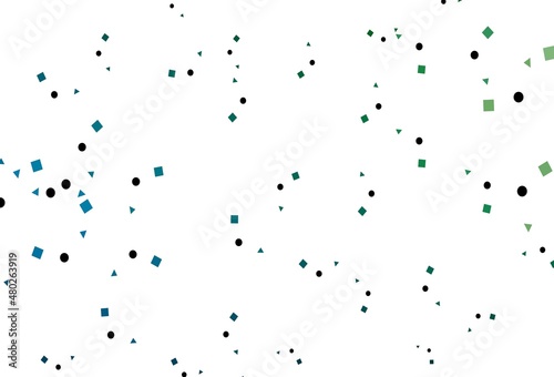 Light Blue, Green vector cover in polygonal style with circles.