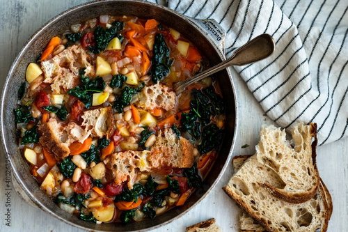 Italian Ribollita Soup with Rustic Bread