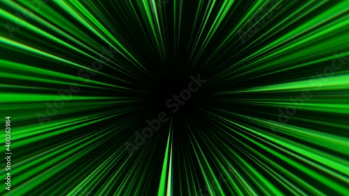 ABSTRACT moving hyperspace GREEN BACKGROUND with tunnel. ANIMATION lines WALLPAPER. Seamless loop animation STRAIGHT LINES pattern. Colorful dark background. Colorful explosion. Music portal.
