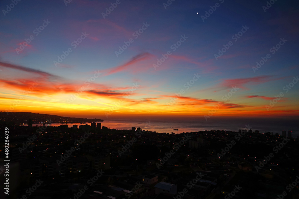Sunset in Valparaíso