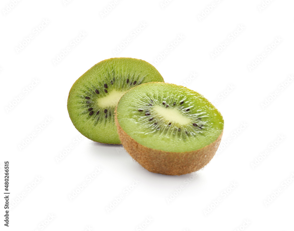 Fresh cut kiwi on white background Fresh cut kiwi on white background