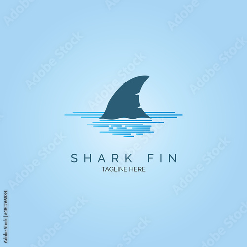 shark fin logo icon template design vector for brand or company and other