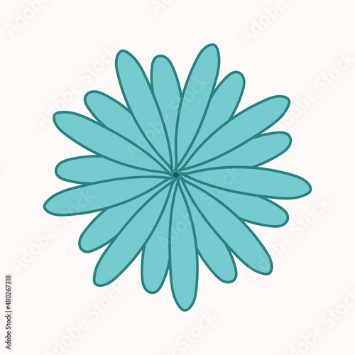 Green flower for use in website design