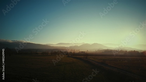 Lolobrigida - The Giant Mountains, Krkonoše or Karkonosze - Sunset drone photo