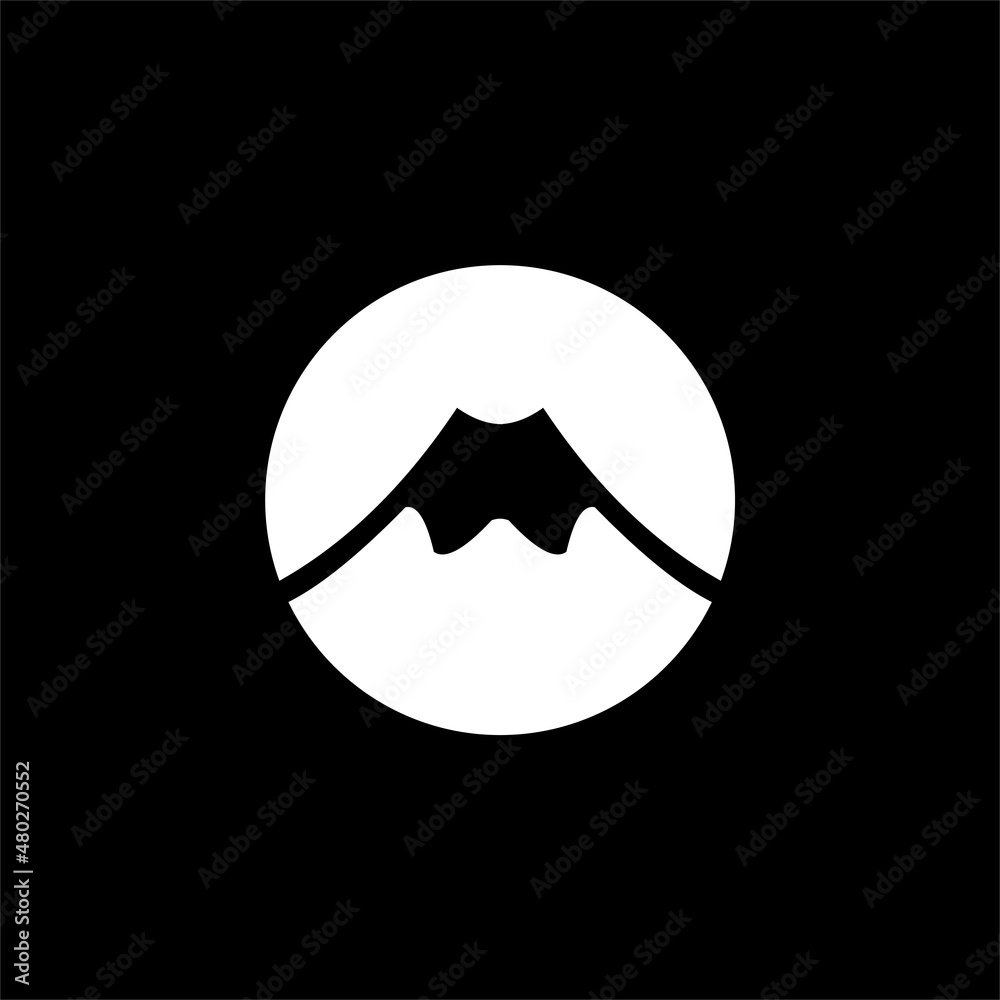 Mountain Circle Logo Template Illustration Design Mountain Circle Logo Template Illustration Design