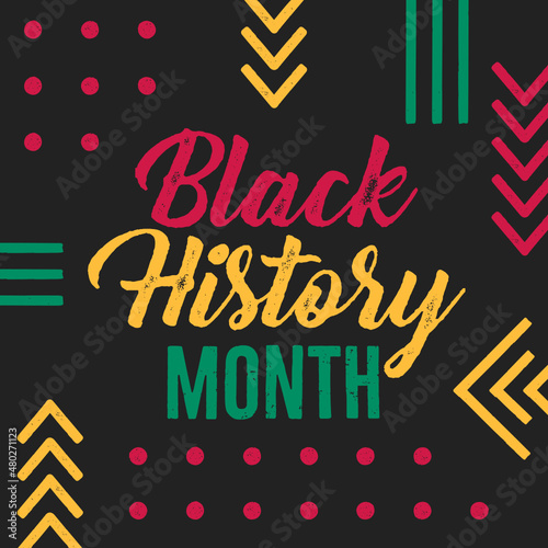 Black History Month, Black History Appreciation, Celebrating Black History, Black Pride, Celebration Sign, Vector Illustration Background