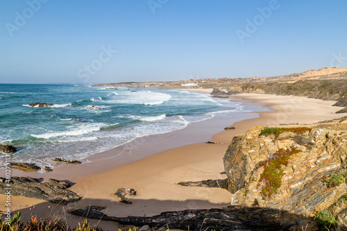 beach Praia do Almograve, Alentejo, Portugal