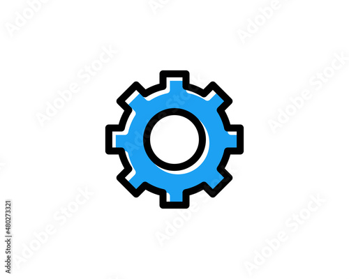 Settings isolated vector icon. Gear symbol. vector icon Gear tool or button for web application or UI. vector icon Trendy flat style