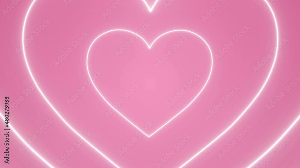 Seamlessly looping hypnotic neon heart shaped tunnel on pink background psychedelic 4K animation wallpaper background.
Seamlessly looping hypnotic neon heart shaped tunnel on pink background psychedelic 4K animation wallpaper background.