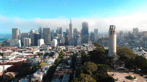 Aerial of TransAmerica Building, Financial District, San Francisco photo