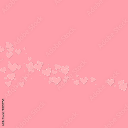 Pink heart love confettis. Valentine's day comet c © Begin Again
