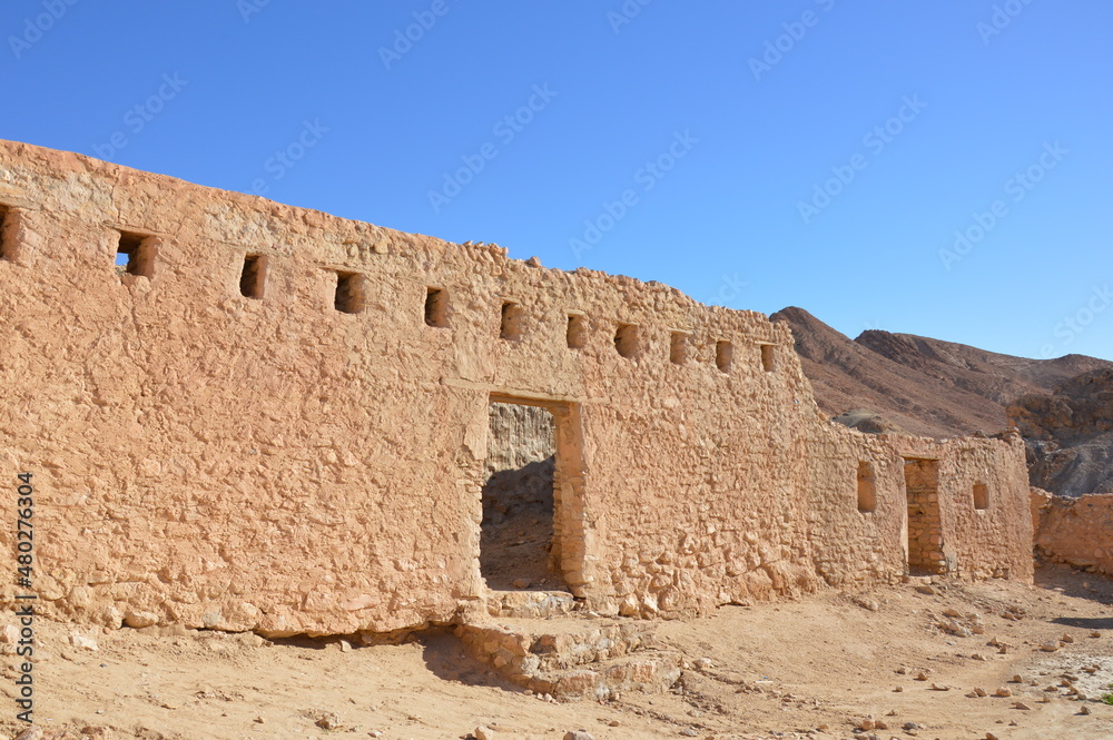 Abandoned village near Sahara desert in Tunisia
