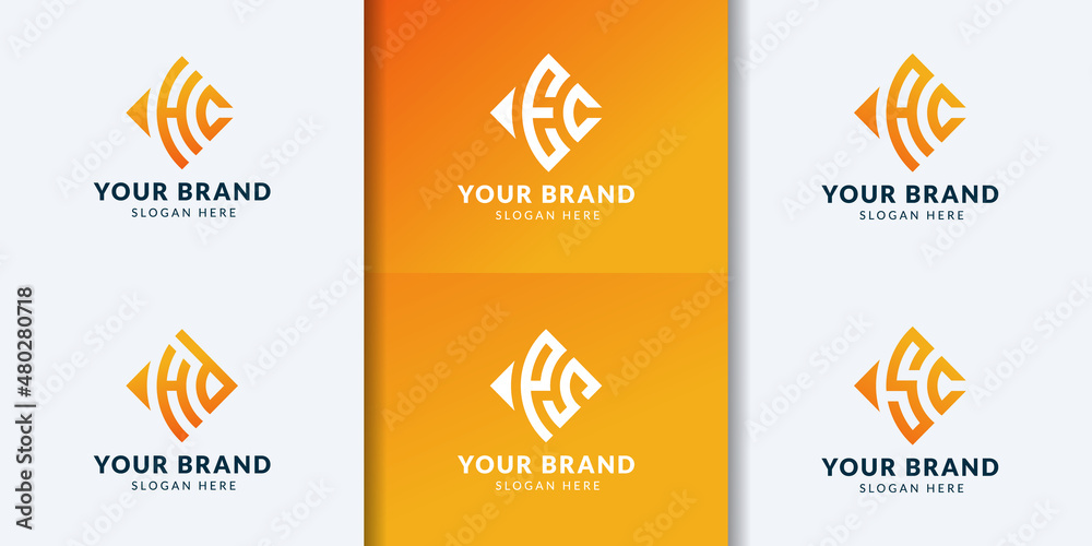 Set of abstract monogram letter logo templates. icons for fashion, sports, luxury business. Set of abstract monogram letter logo templates. icons for fashion, sports, luxury business.