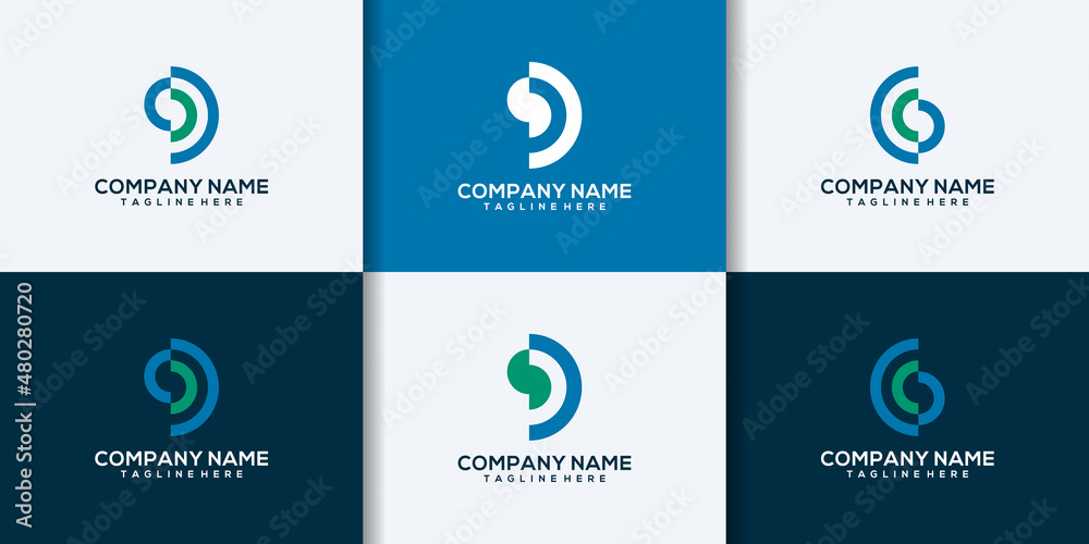 Collection of monogram initial letter s set Collection of monogram initial letter s set