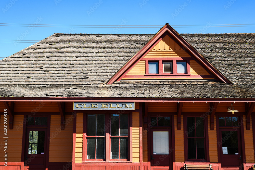 Cle Elum, WA, USA May 27, 2021; Historic depot at the South Cle Elum