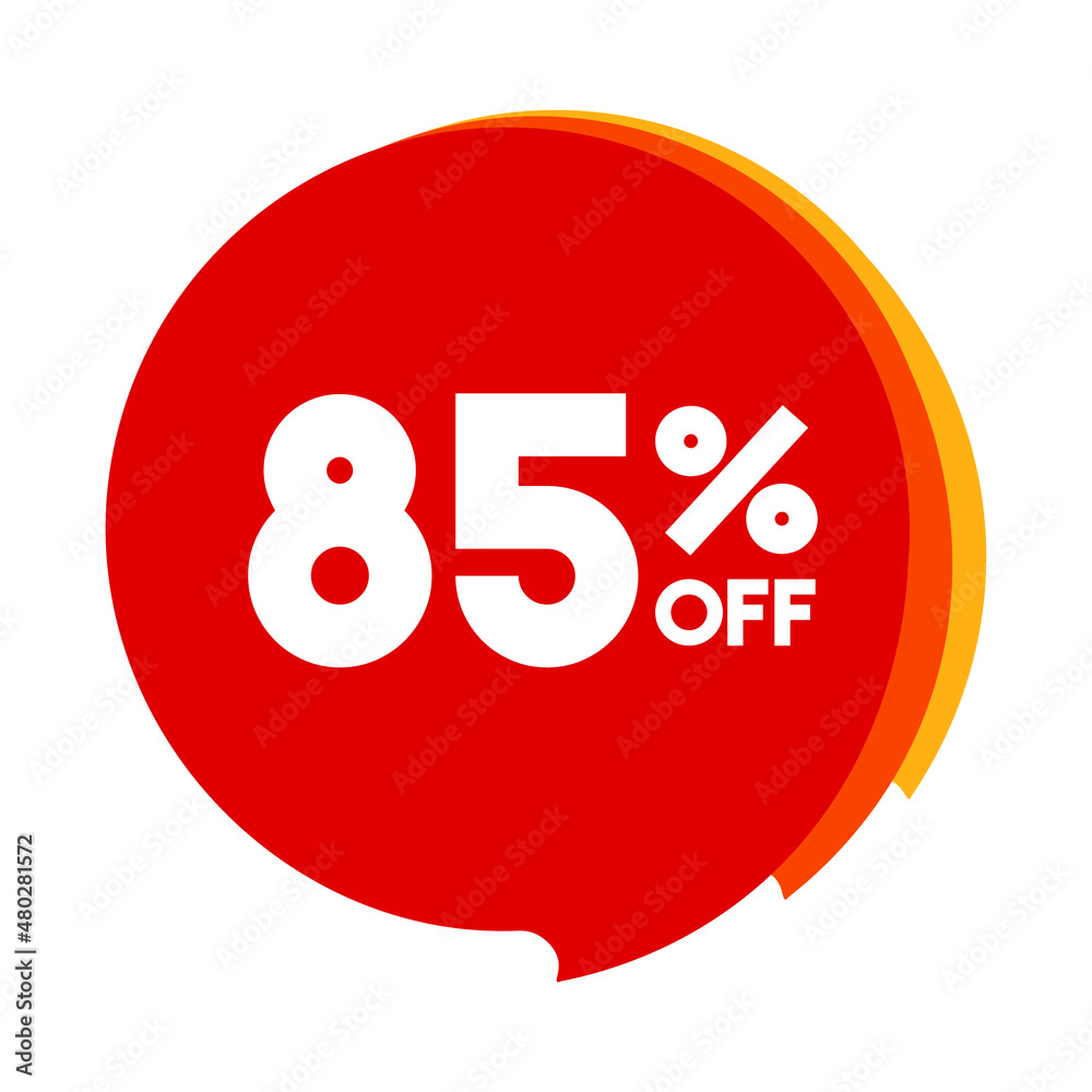 85 off sale red orange and yellow balloon on a white background