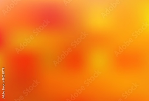 Light Yellow, Orange vector glossy bokeh pattern.