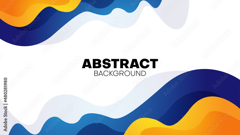 blue and yellow abstract wave background. abstract fluid design blue and yellow abstract wave background. abstract fluid design