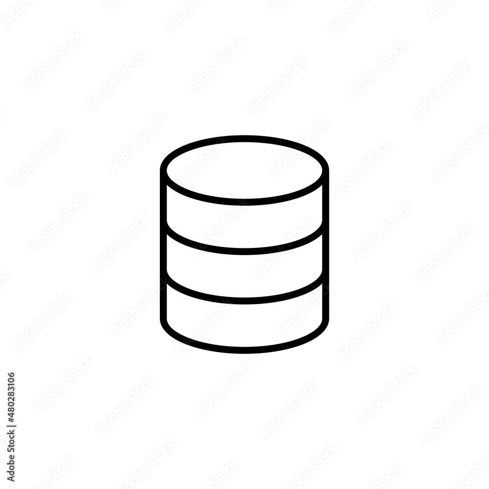 Database icon. database sign and symbol Database icon. database sign and symbol