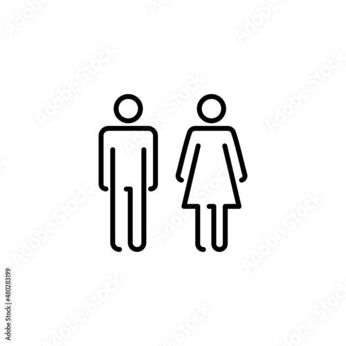 Man and woman icon. male and female sign and symbol. Girls and boys
