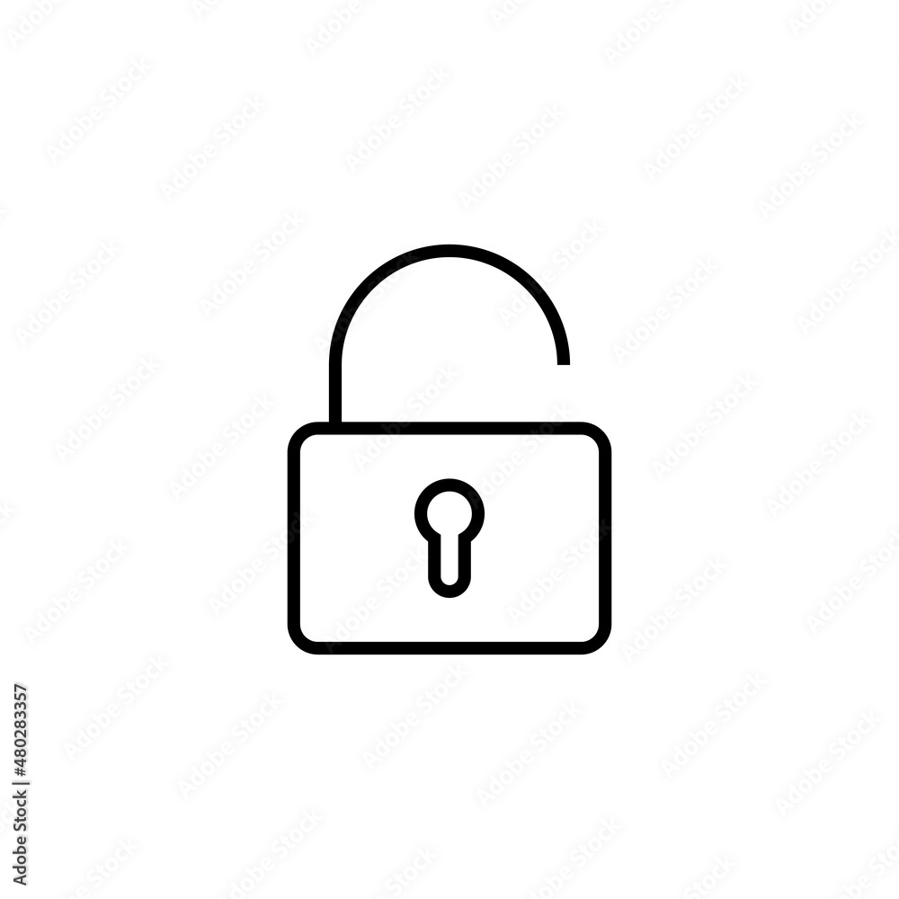 Unlock icon. Unlock sign and symbol. unlocked padlock icon Unlock icon. Unlock sign and symbol. unlocked padlock icon