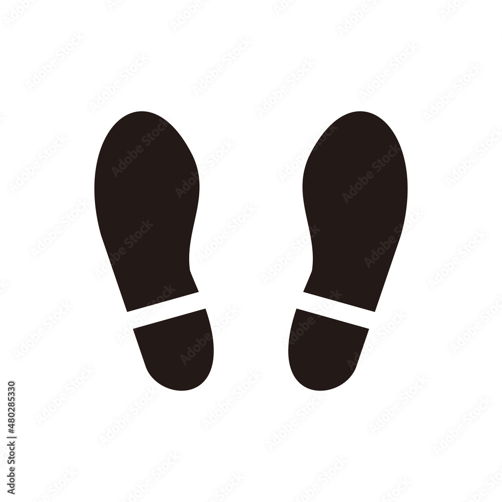 Footprint icon vector symbol illustration sign Footprint icon vector symbol illustration sign