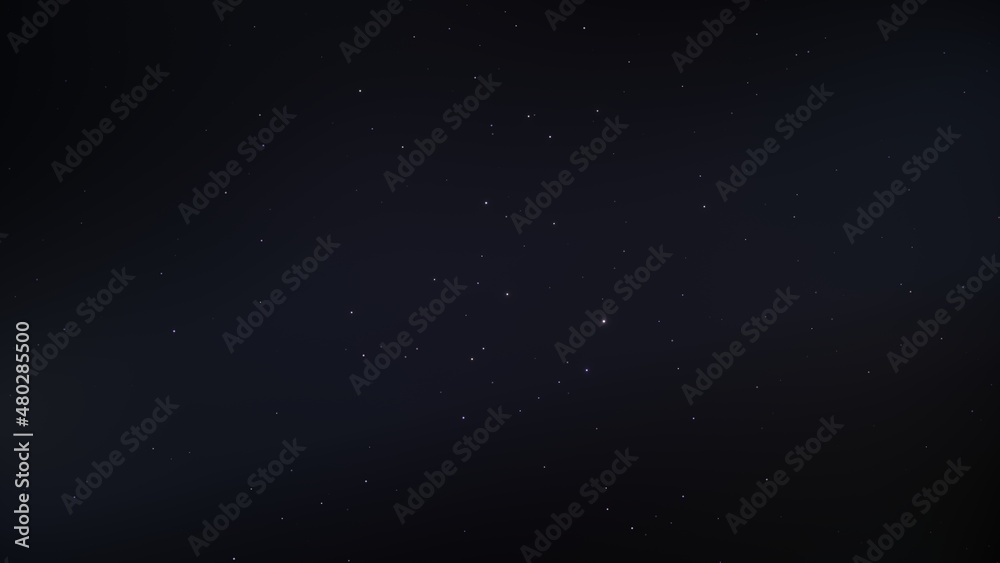 Subtle midnight sky with bluish glowing stars for custom wallpaper, cosmic web design and video editing related to science fiction and cosmology.