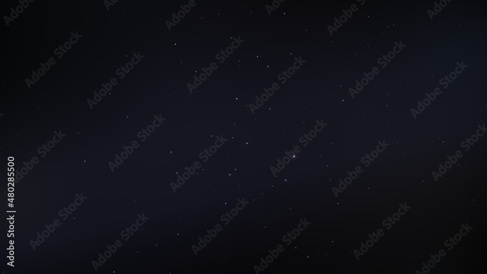 Naklejka premium Subtle midnight sky with bluish glowing stars for custom wallpaper, cosmic web design and video editing related to science fiction and cosmology.