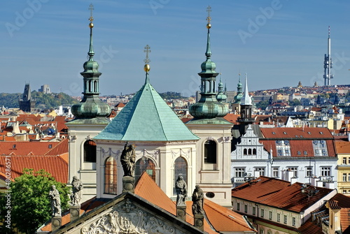 Wallpaper Mural Overhead view of churches in the Old Town, Prague, Czech Republic Torontodigital.ca