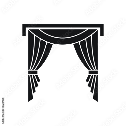 Curtain icon design isolated on white background