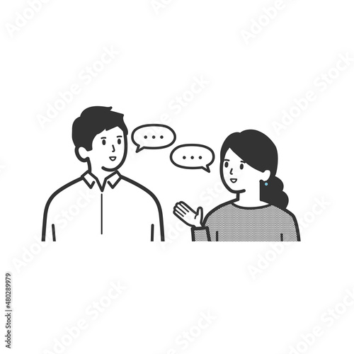 会話する2人