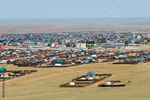 KHARKORIN, MONGOLIA - View of Kharkhorin in Kharkhorin (Karakorum), Mongolia. Karakorum was the capital of the Mongol Empire between 1235 and 1260.