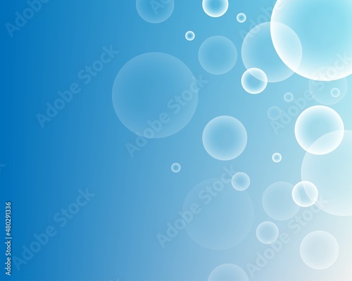 Blue light bubble galaxy sky soft pastel background
