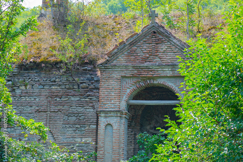 construction in the Ananuri fortress in Georgia photo