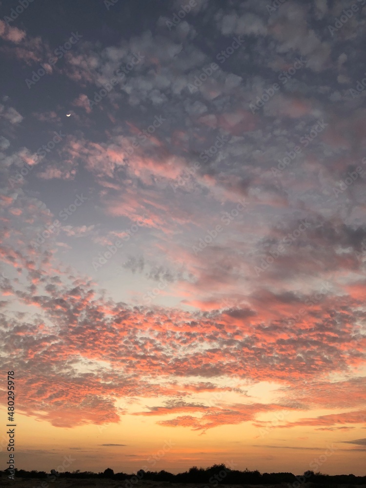 Fototapeta premium red sunset sky