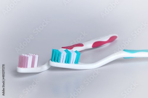 Toothbrush and Bristles Close Up