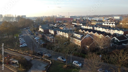 Residential area in the Netherlands with finex houses in various styles. A child friendly environment for young families living in Zaandam.