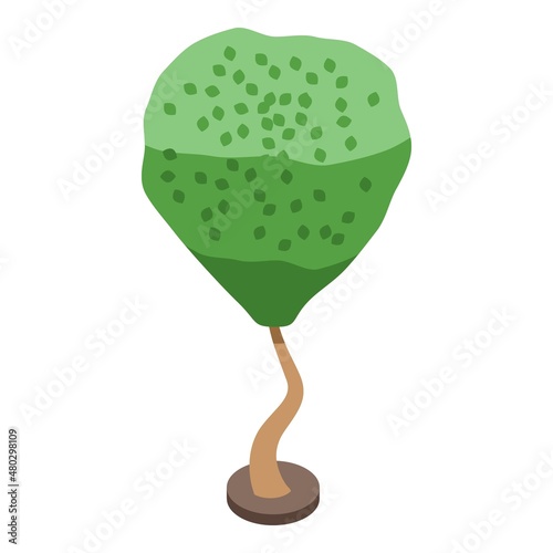 Tree trim icon isometric vector. Plant lawn. Park farming