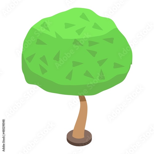Tree farmer icon isometric vector. Garden trim. Lawn plant