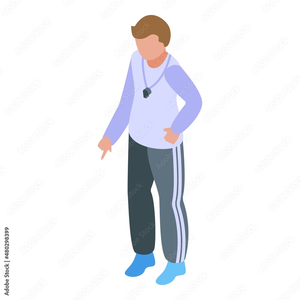 Diving school trainer icon isometric vector. Underwater dive. Swim jump Diving school trainer icon isometric vector. Underwater dive. Swim jump