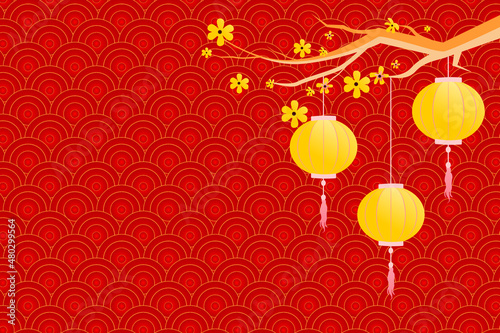 Chinese culture. Chinese new year background illustration photo